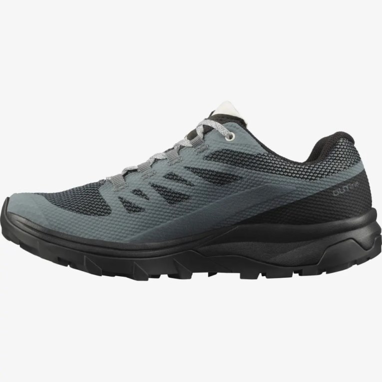 Tenis Senderismo Salomon Outline GTX Mujer Negros Grises Oscuro | MX UIME208
